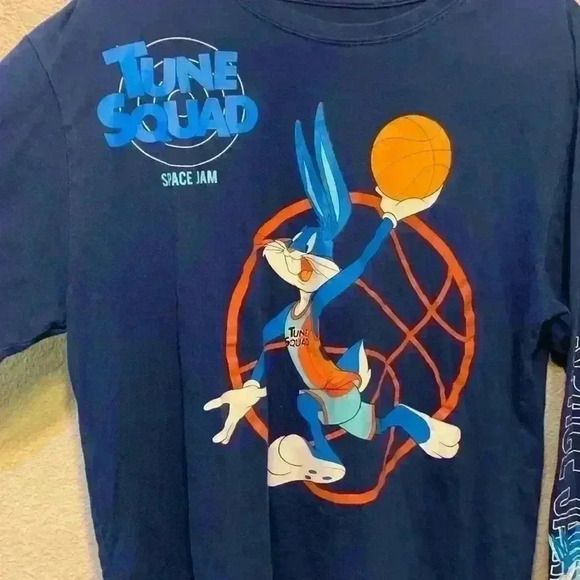 Space Jam graphic long sleeve sz 2XL 90s y2k oversized nostalgic street wear - Picture 2 of 8